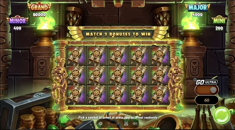 Wrappin' More Gold - mřížka Collect & Win s rostoucí mumií